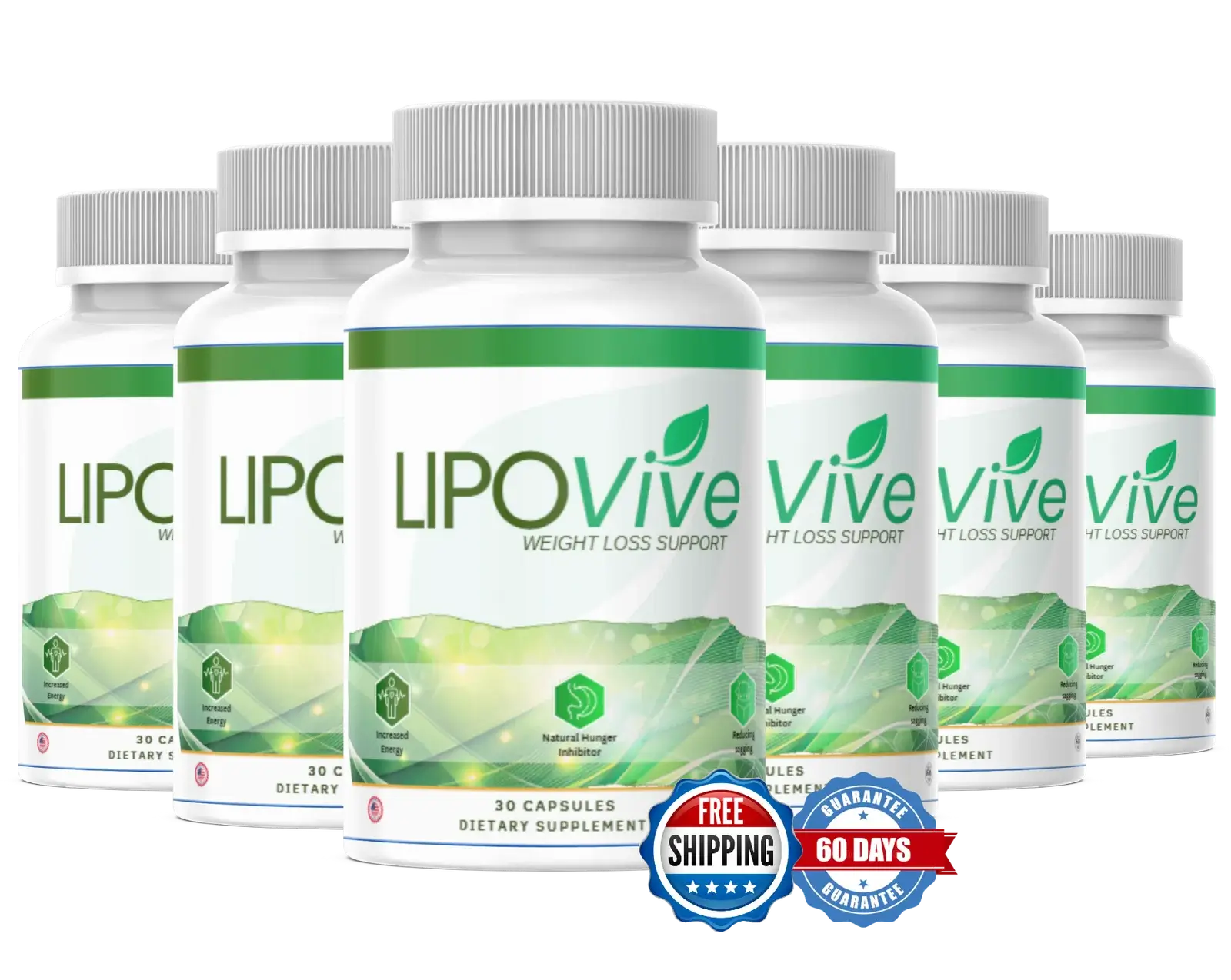 LipoVive Weight Loss Support — 6 Bottle Pack with Free Shipping and 60-Day Guarantee by NuraLiss